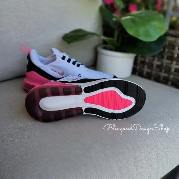 Bling Nike Air Max 270 Sneakers Shoes Customized With Crystals Women's New - Picture 7 of 8